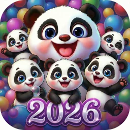 Baloncu atıcı 2 panda simgesi