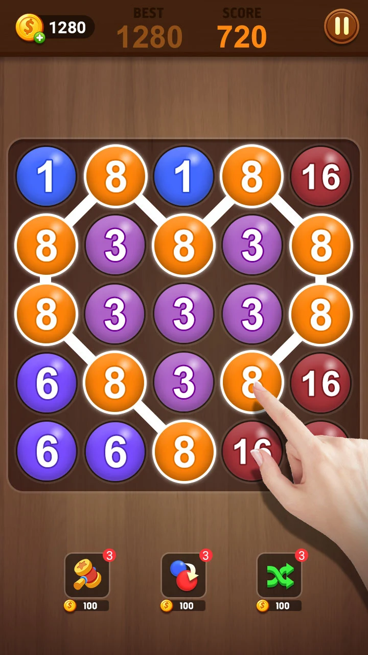 Merge bubble - Number game screenshot
