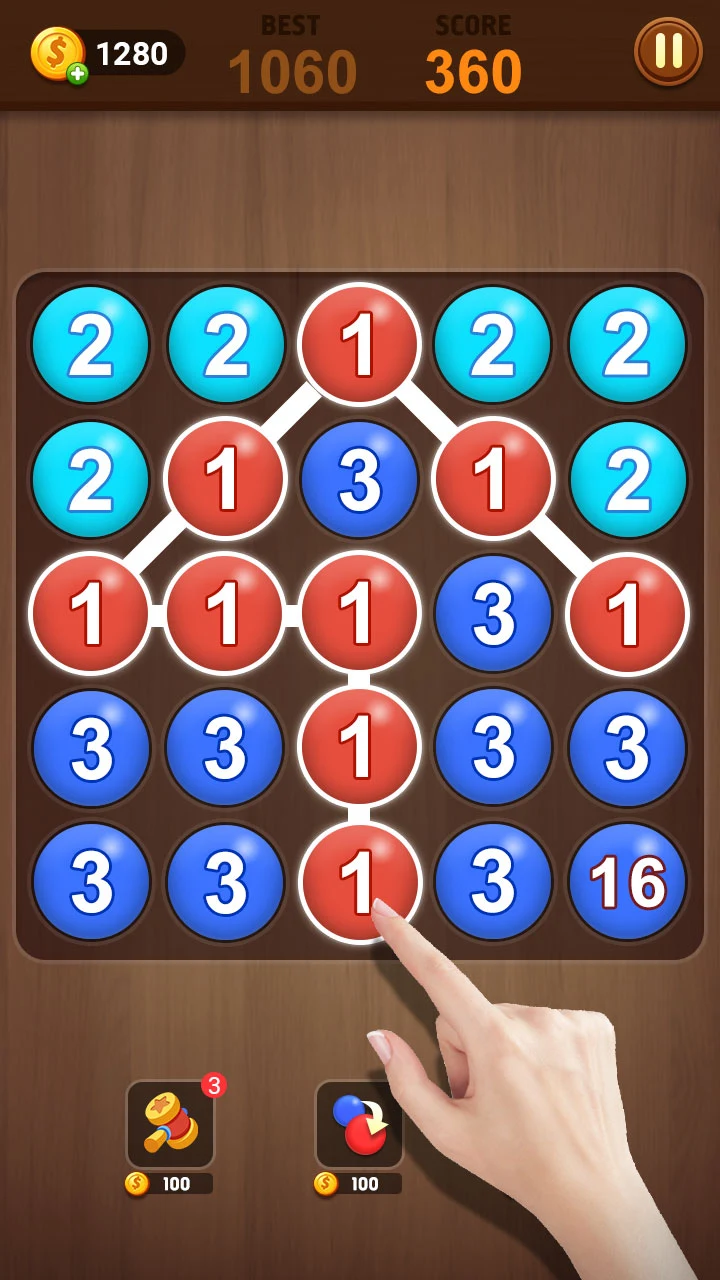 Merge bubble - Number game screenshot